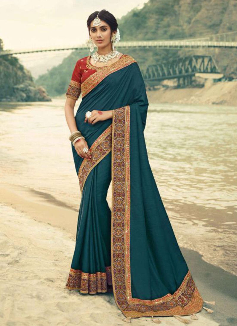 Kavira Priytama Designer Heavy Stylish Wedding Wear Embroidery Work Border Fancy Saree Collection